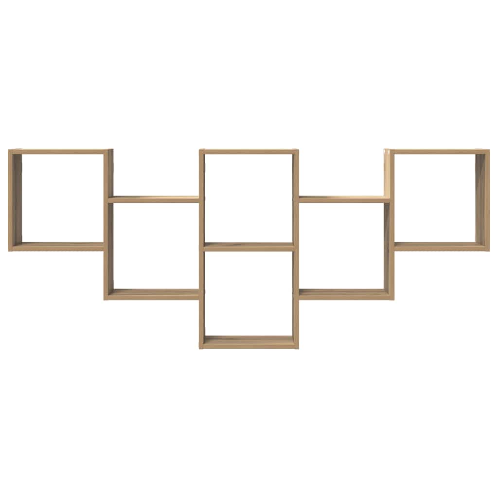 Étagère murale chêne artisanal 159x18x66 cm bois d'ingénierie - XIOS