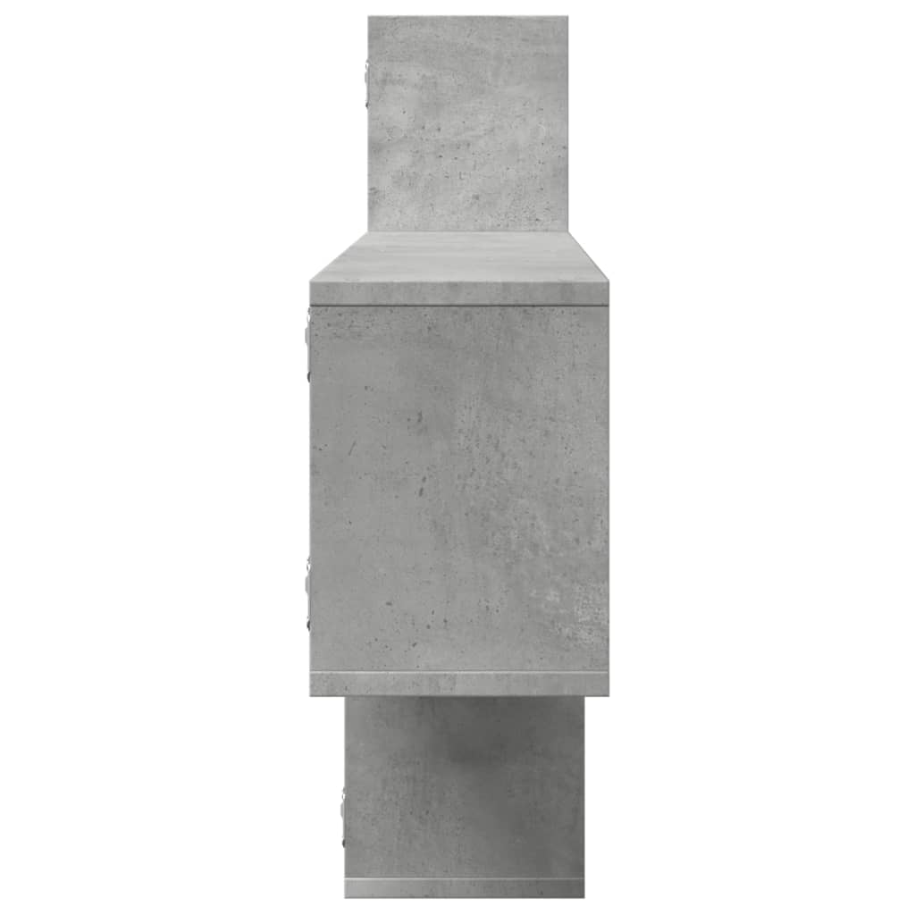 Étagère murale gris béton 167,5x18x68 cm bois d'ingénierie - XIOS