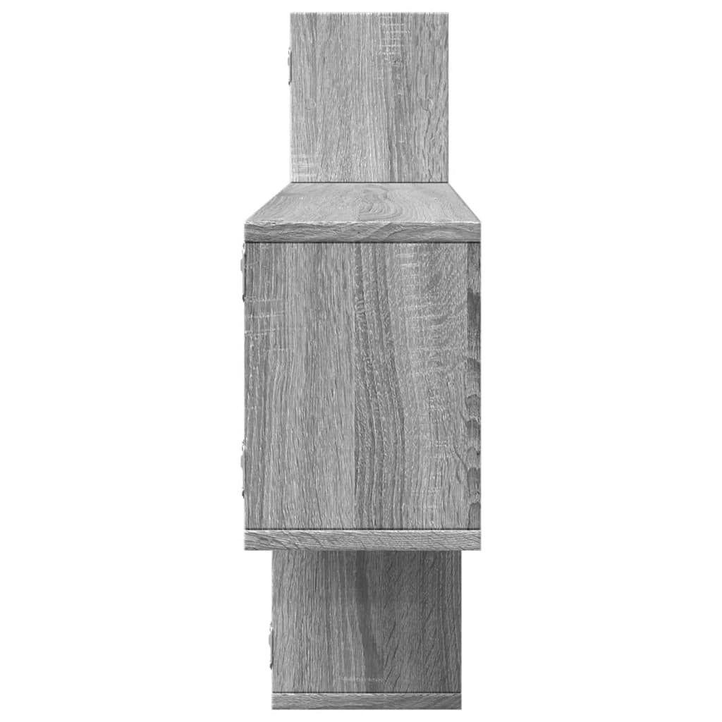 Étagère murale sonoma gris 167,5x18x68 cm bois ingénierie - XIOS