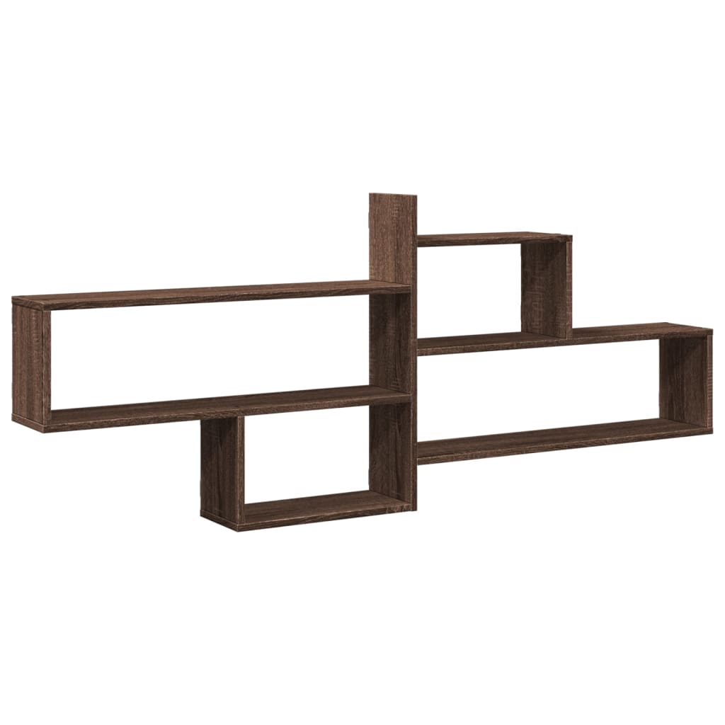 Étagère murale chêne marron 167,5x18x68 cm bois d'ingénierie - XIOS