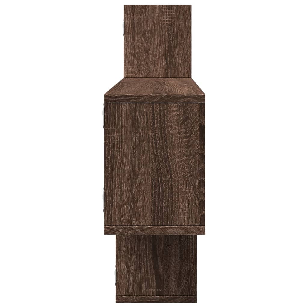 Étagère murale chêne marron 167,5x18x68 cm bois d'ingénierie - XIOS