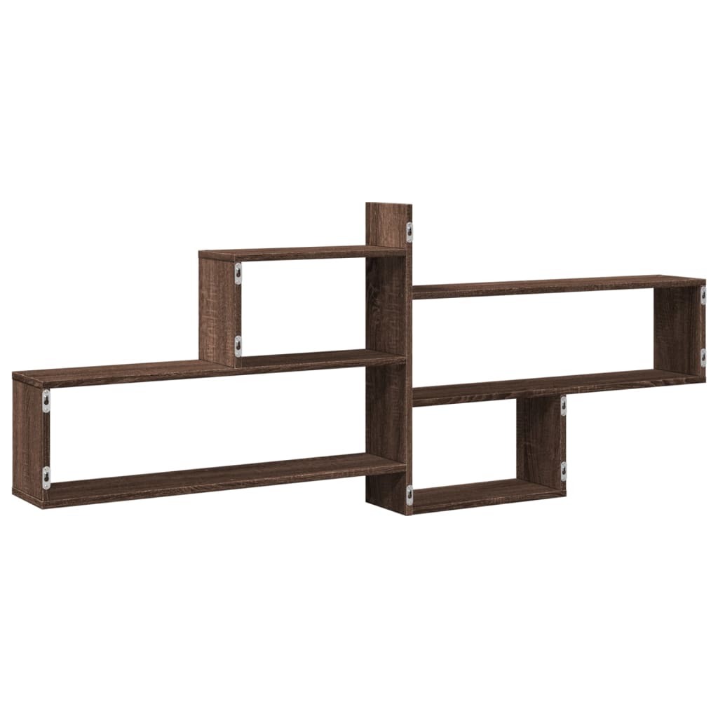 Étagère murale chêne marron 167,5x18x68 cm bois d'ingénierie - XIOS