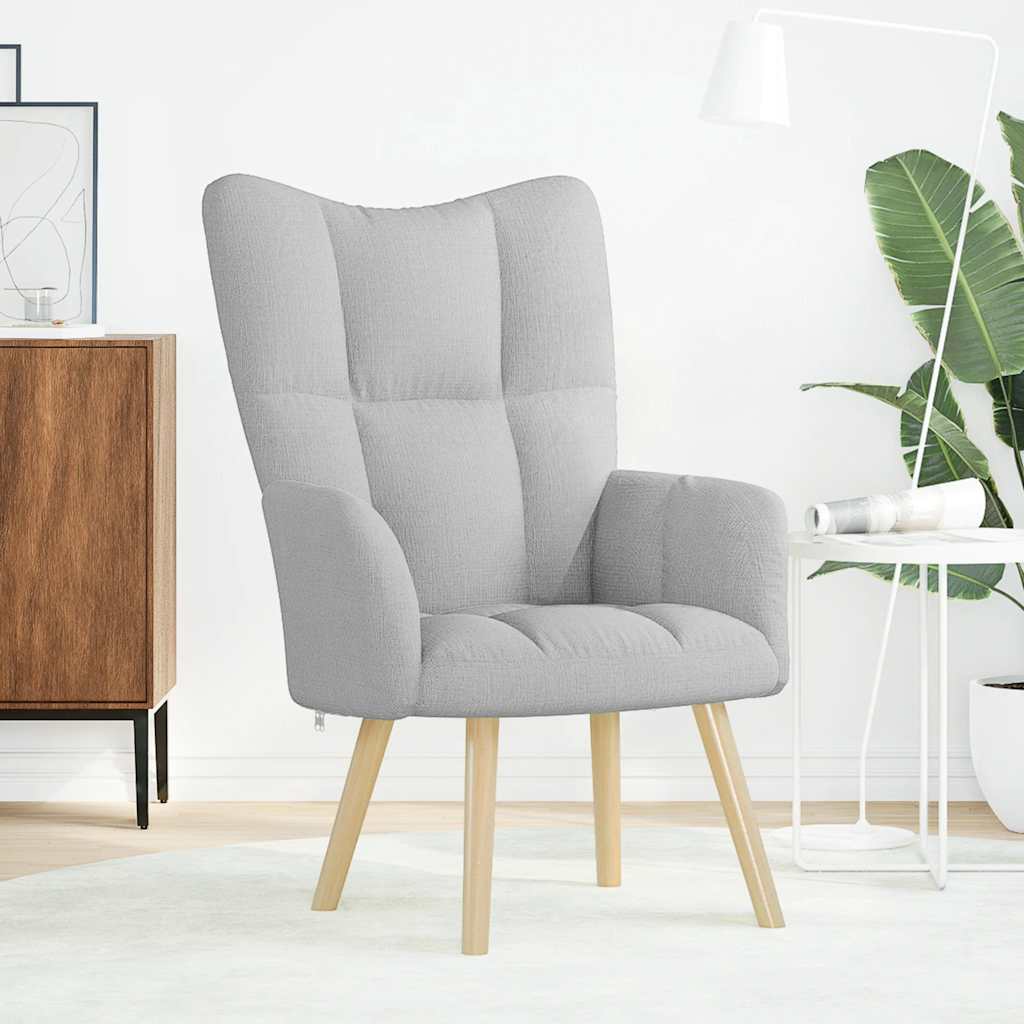 Chaise de relaxation gris nuage tissu - XIOS