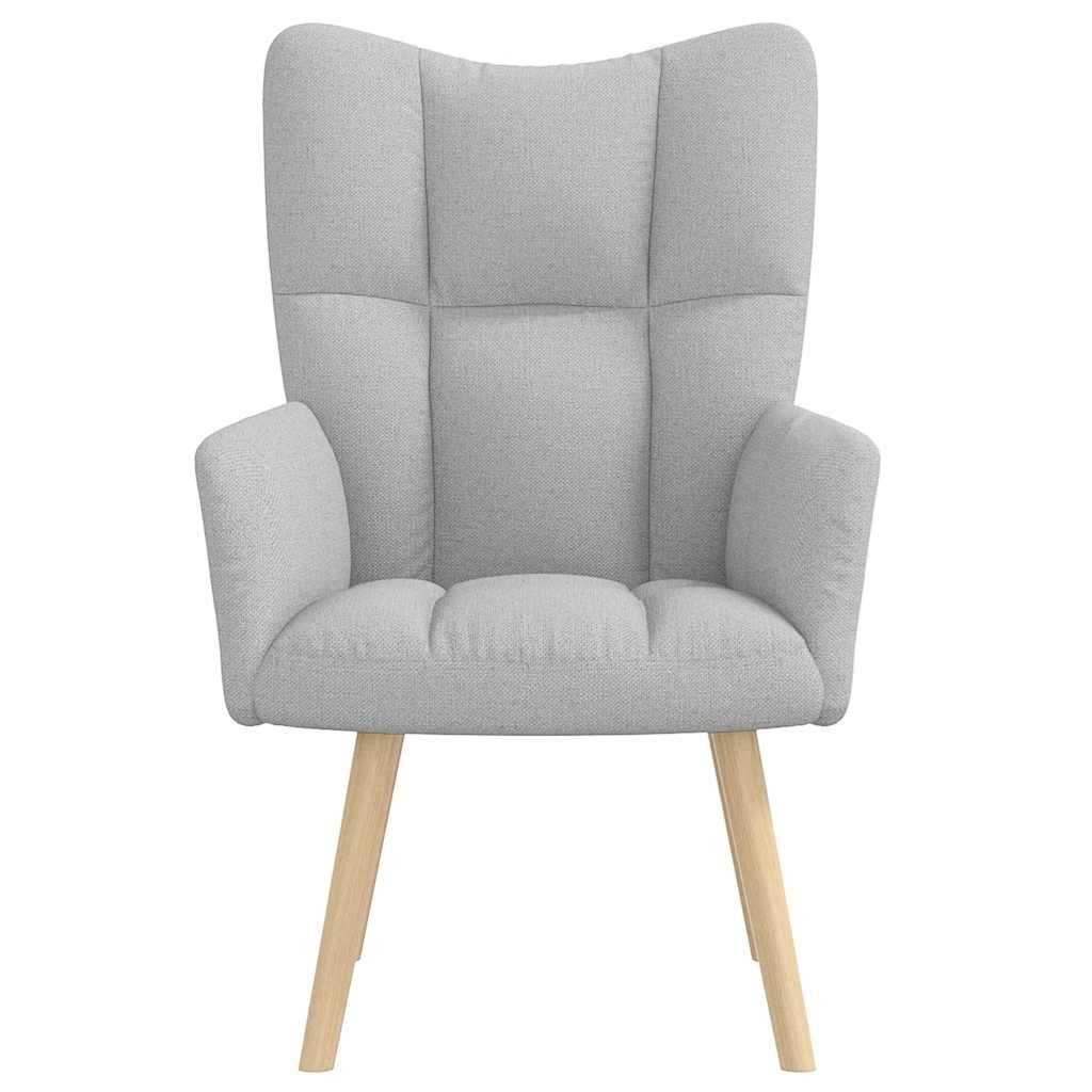 Chaise de relaxation gris nuage tissu