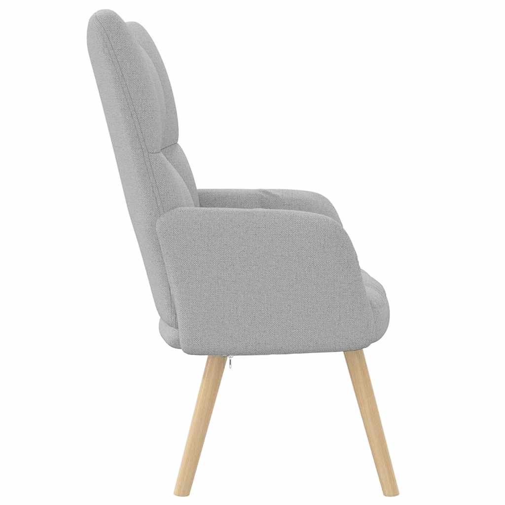 Chaise de relaxation gris nuage tissu