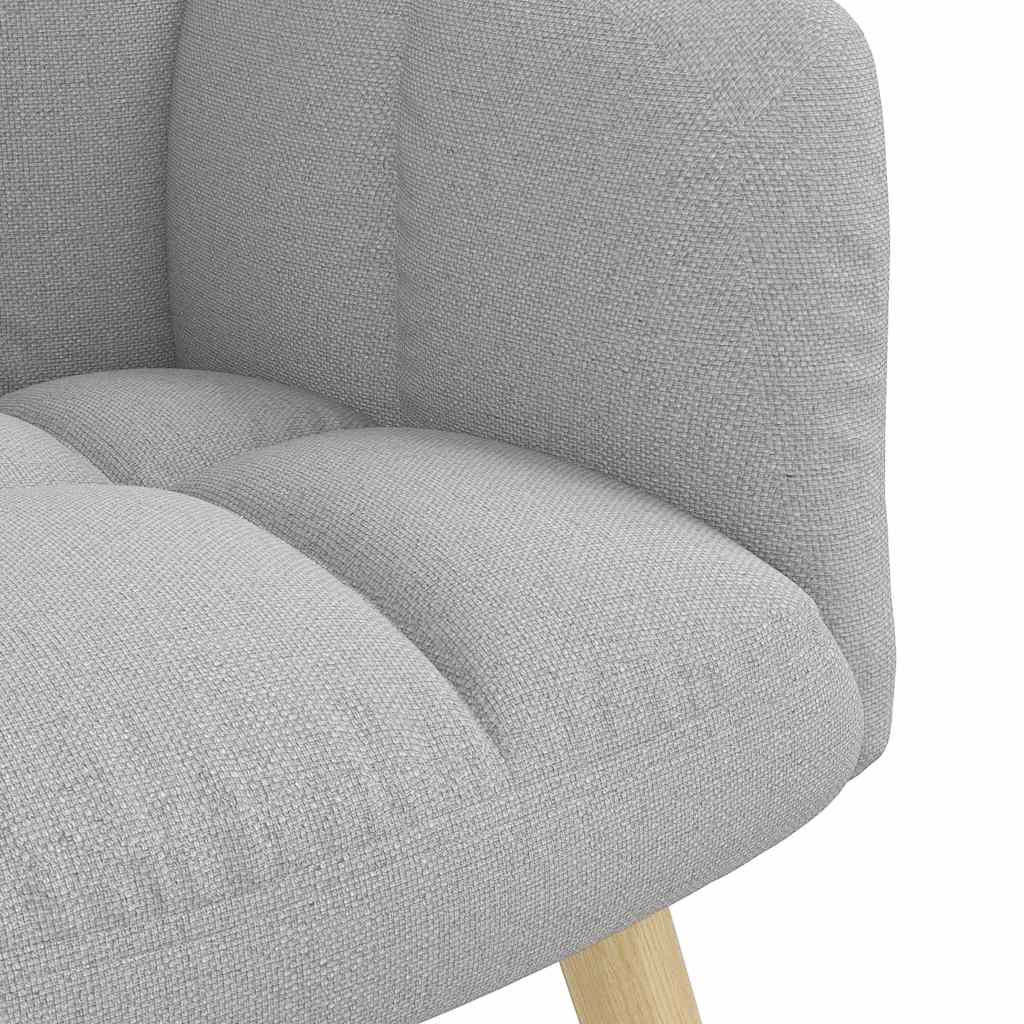 Chaise de relaxation gris nuage tissu