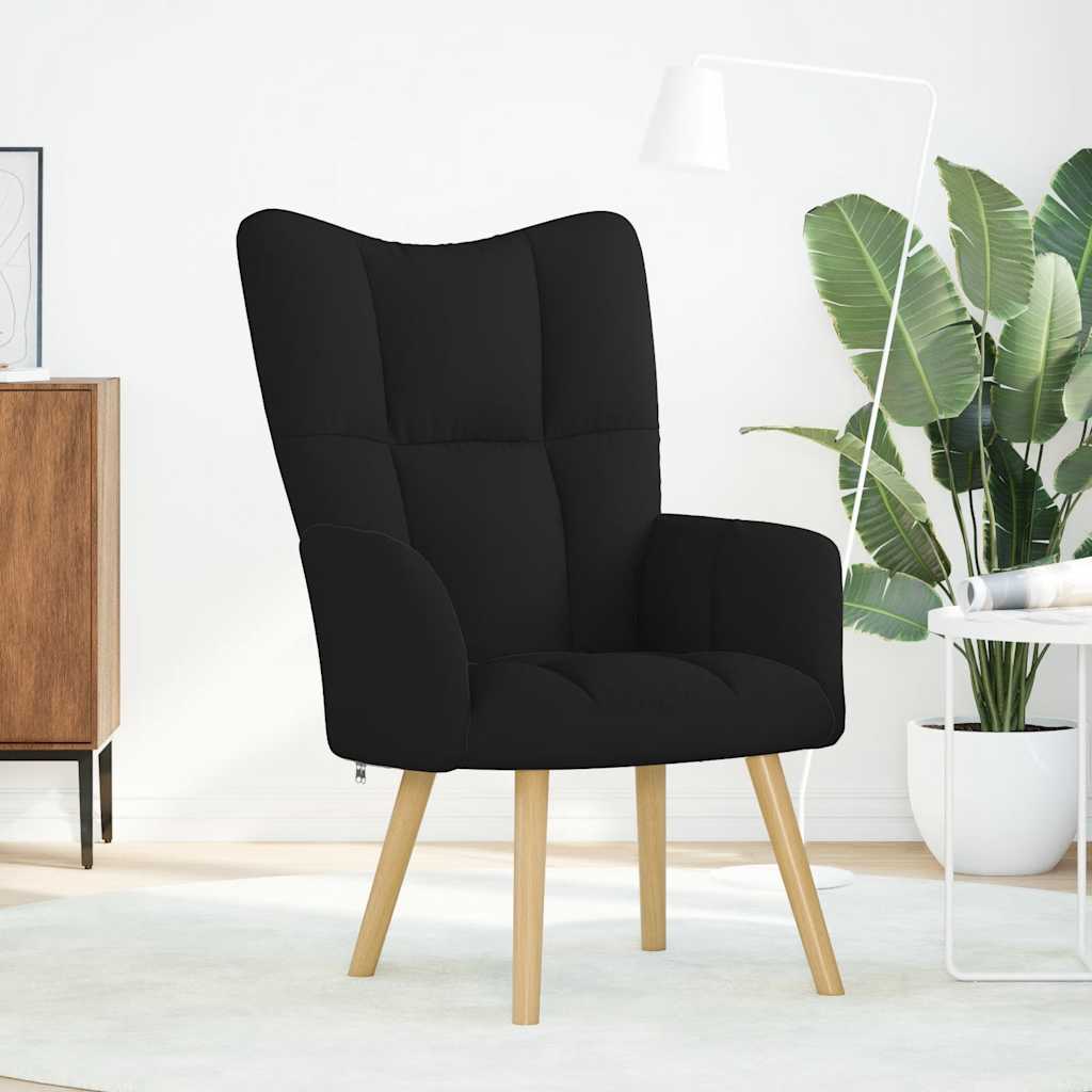 Chaise de relaxation Noir Tissu - XIOS