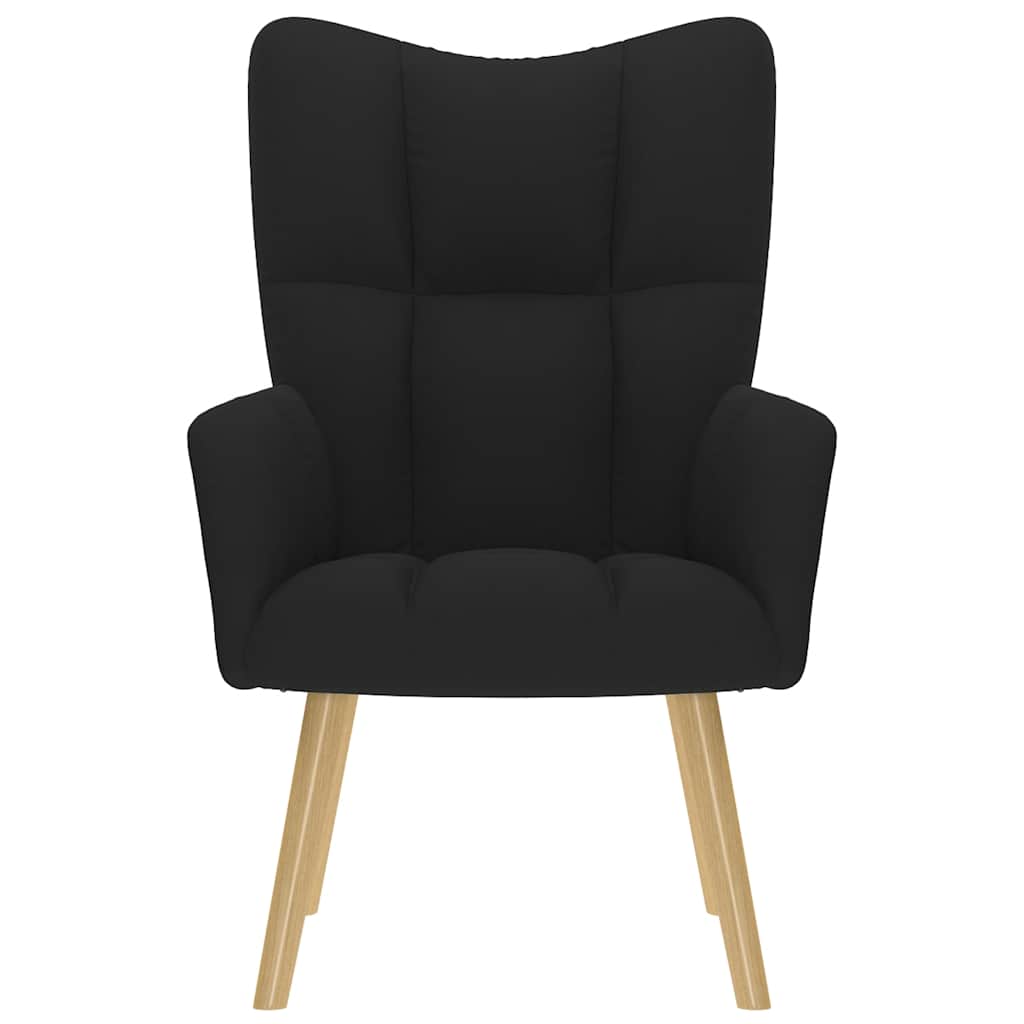 Chaise de relaxation Noir Tissu - XIOS