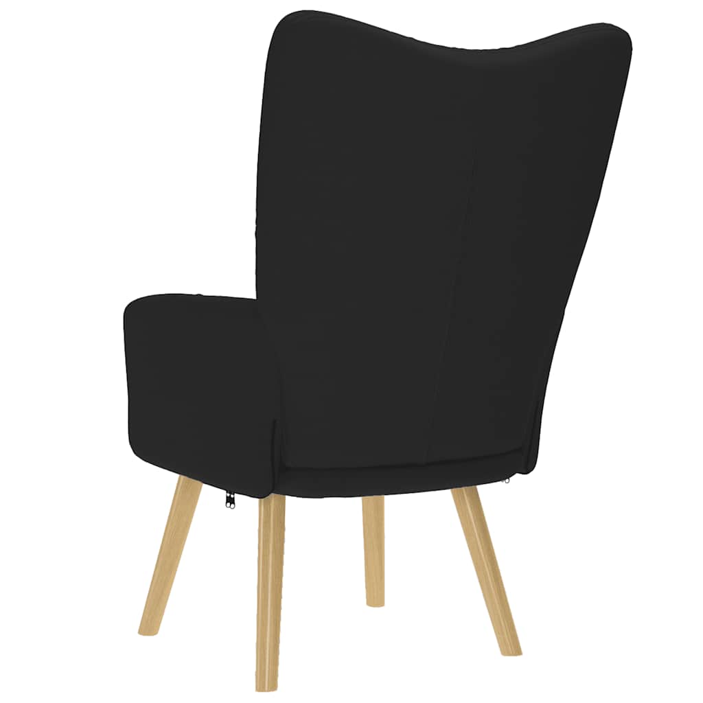 Chaise de relaxation Noir Tissu - XIOS