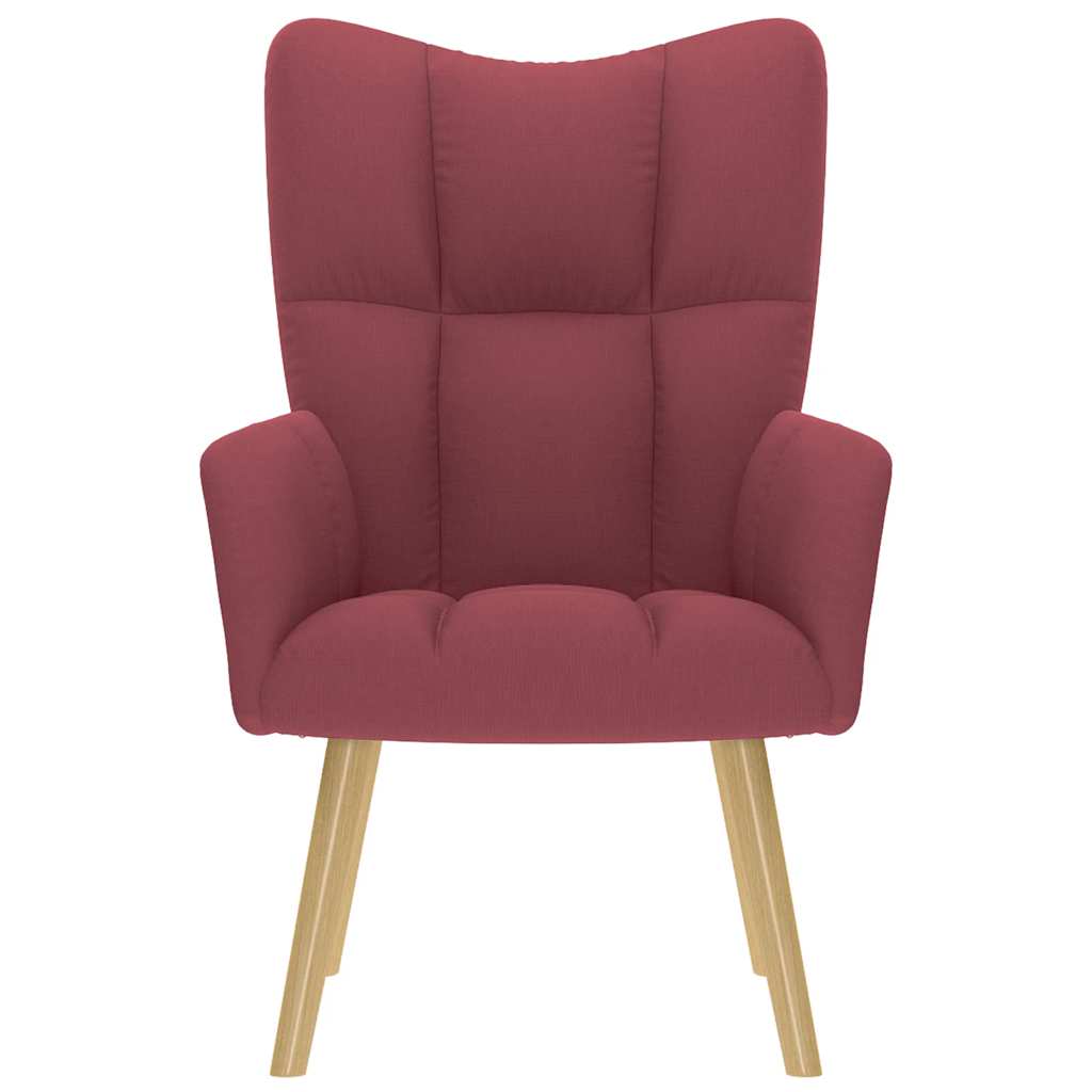 Chaise de relaxation Rouge bordeaux Tissu - XIOS