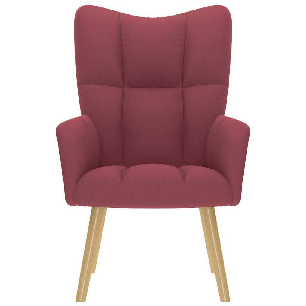 Chaise de relaxation Rouge bordeaux Tissu - XIOS