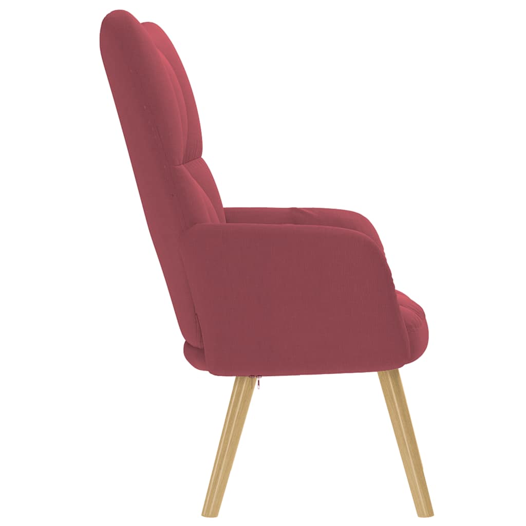 Chaise de relaxation Rouge bordeaux Tissu - XIOS