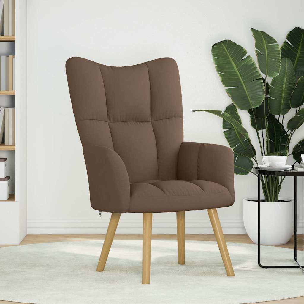 Chaise de relaxation Marron Tissu