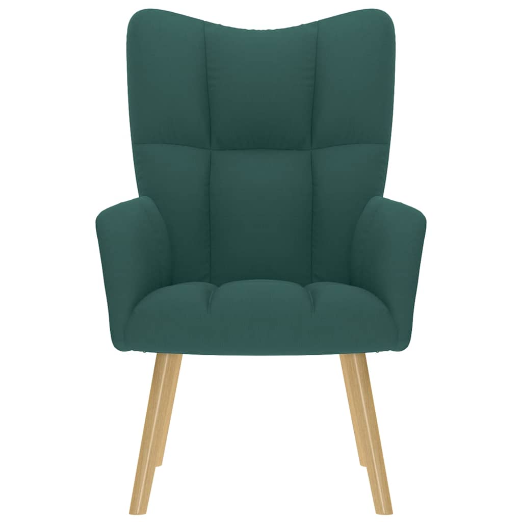 Chaise de relaxation Vert foncé Tissu