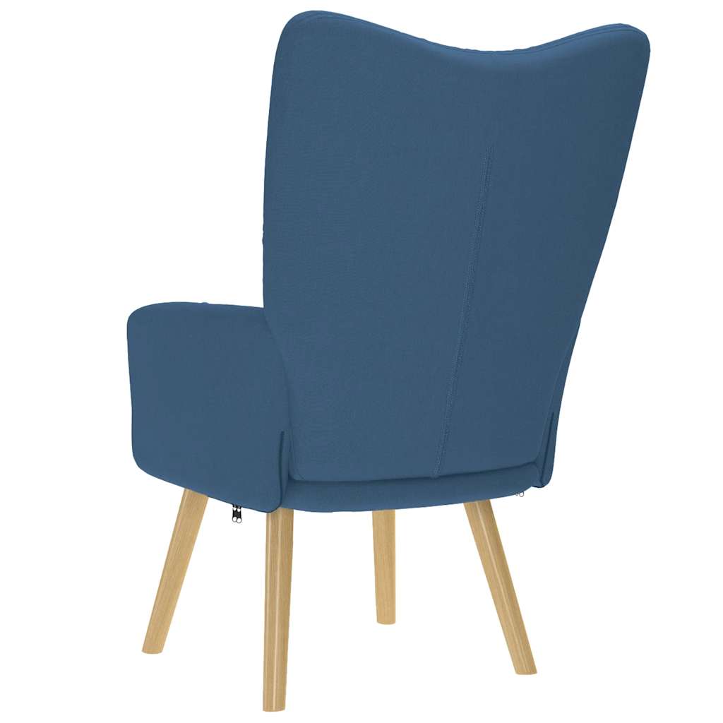 Chaise de relaxation Bleu Tissu