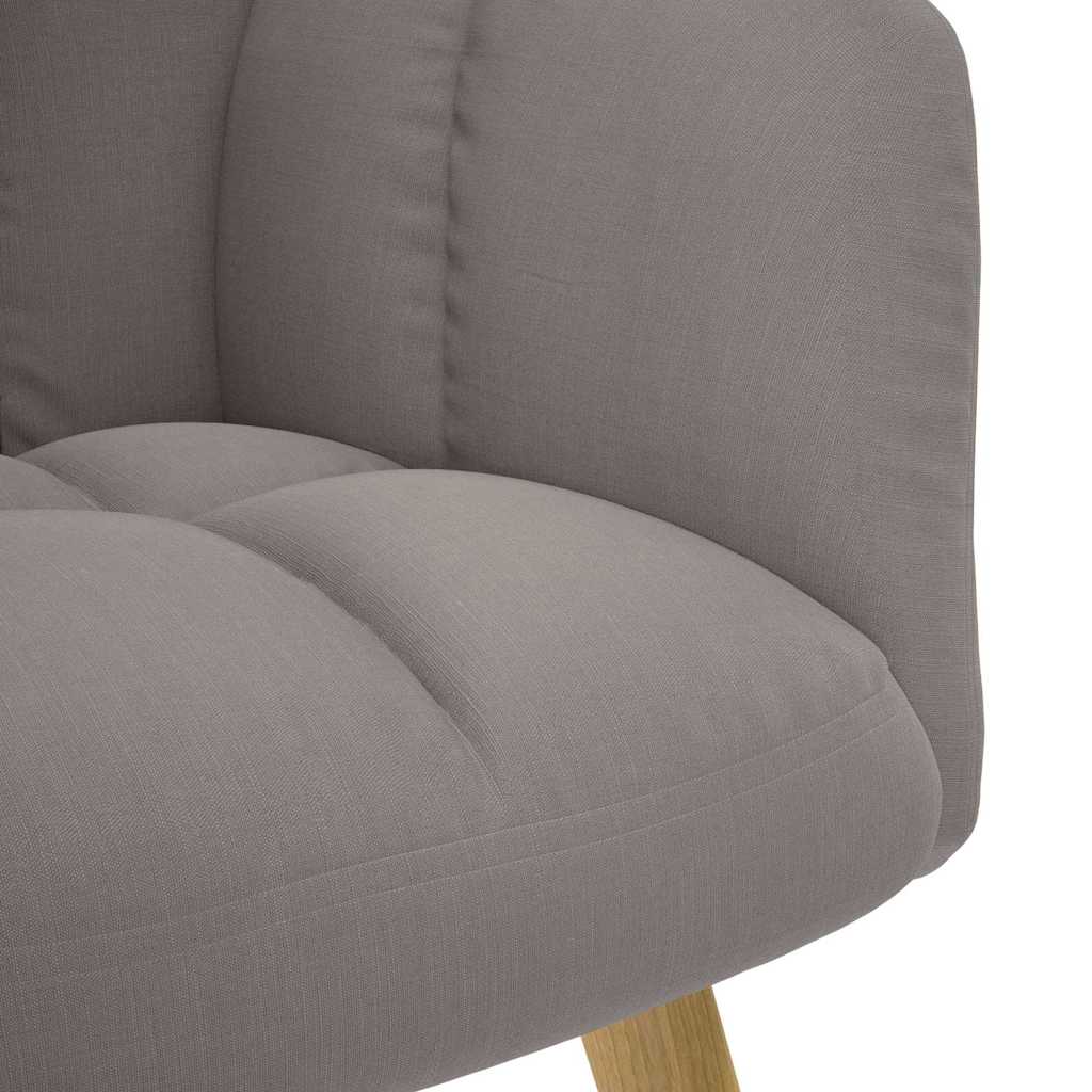 Chaise de relaxation avec repose-pied Taupe Tissu - XIOS