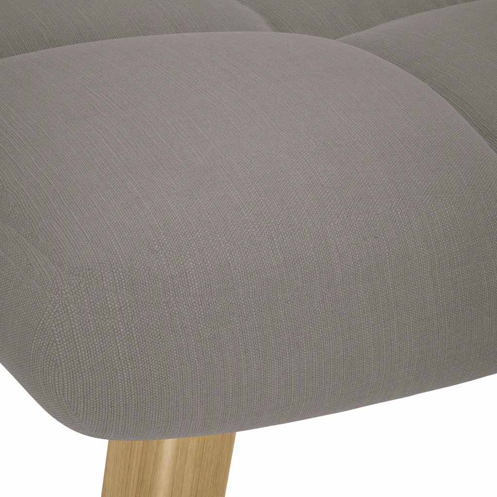 Chaise de relaxation avec repose-pied Taupe Tissu - XIOS