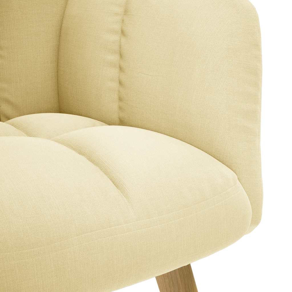 Chaise de relaxation avec repose-pied Crème Tissu - XIOS
