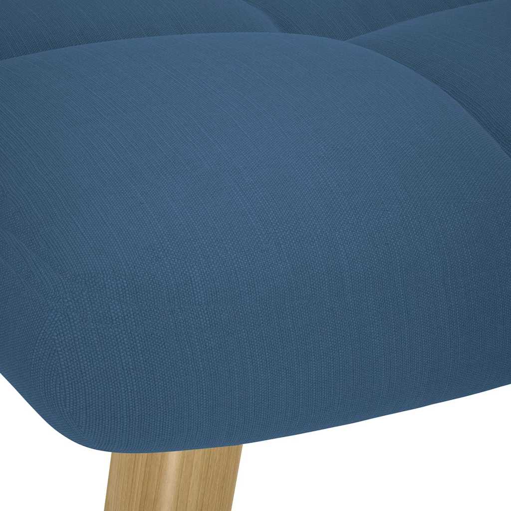 Chaise de relaxation avec repose-pied Bleu Tissu - XIOS