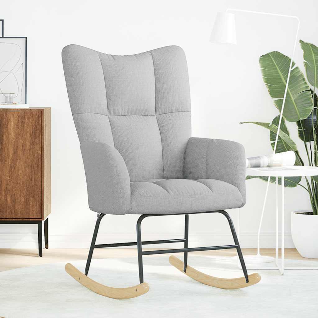 Chaise à bascule gris nuage tissu - XIOS