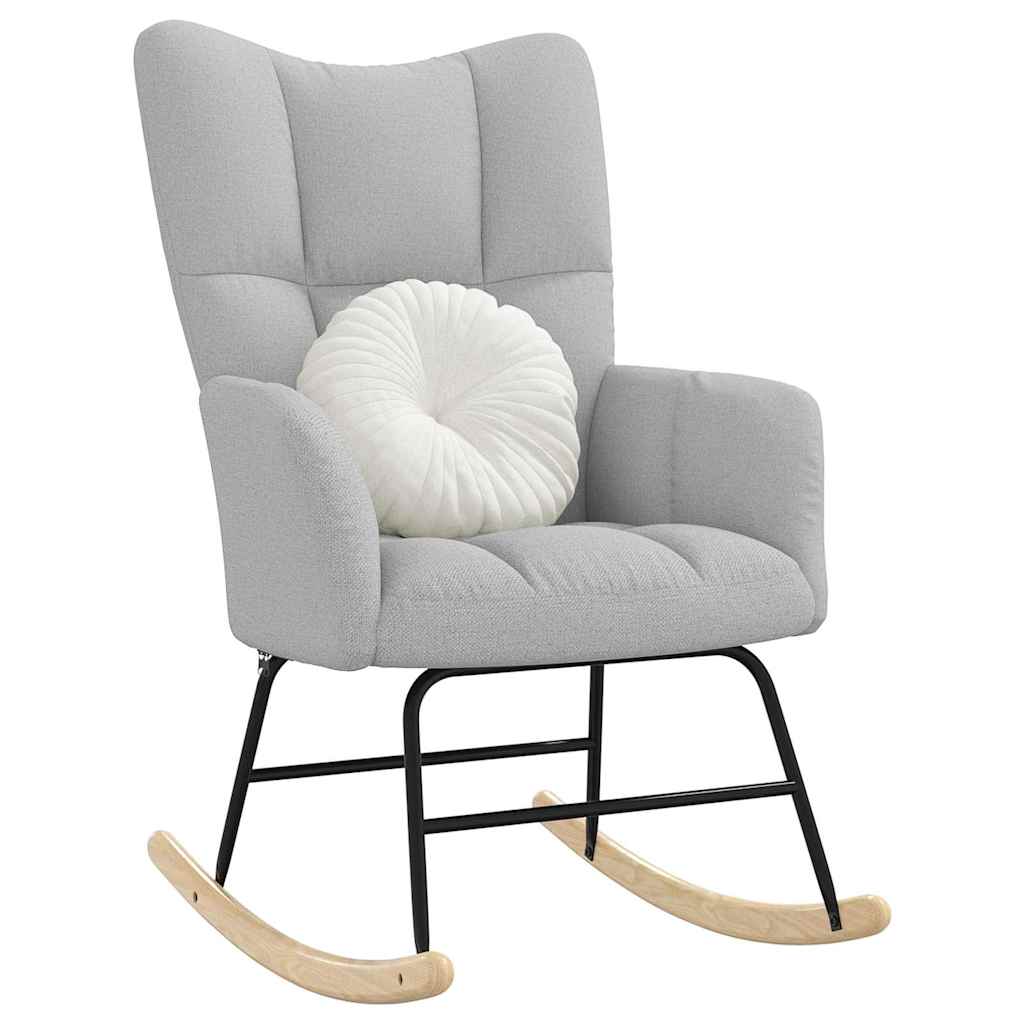 Chaise à bascule gris nuage tissu - XIOS