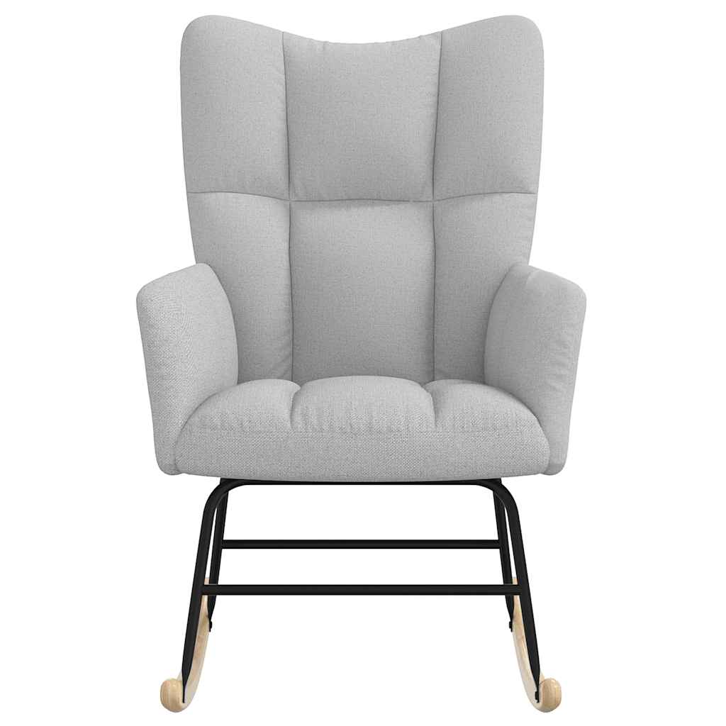 Chaise à bascule gris nuage tissu - XIOS