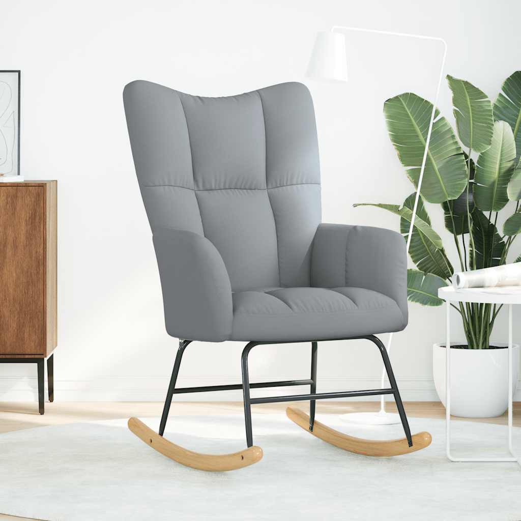 Chaise à bascule Gris clair Tissu - XIOS