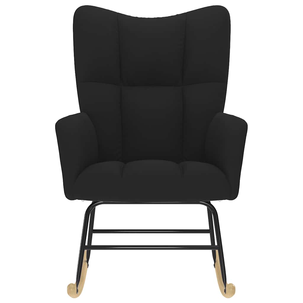 Chaise à bascule Noir Tissu - XIOS