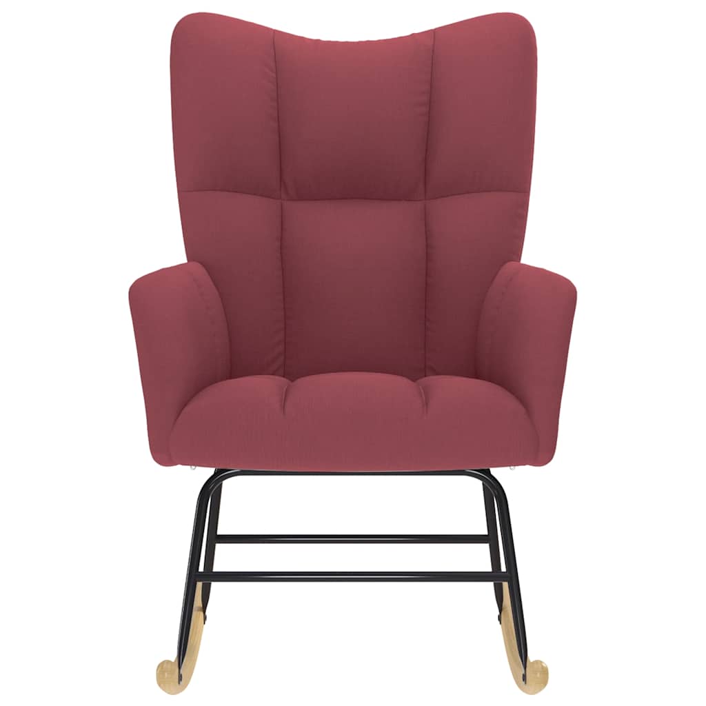 Chaise à bascule Rouge bordeaux Tissu - XIOS