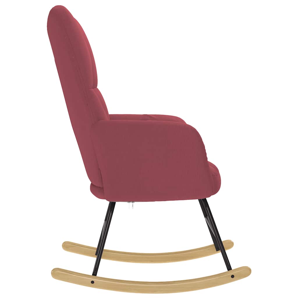 Chaise à bascule Rouge bordeaux Tissu - XIOS