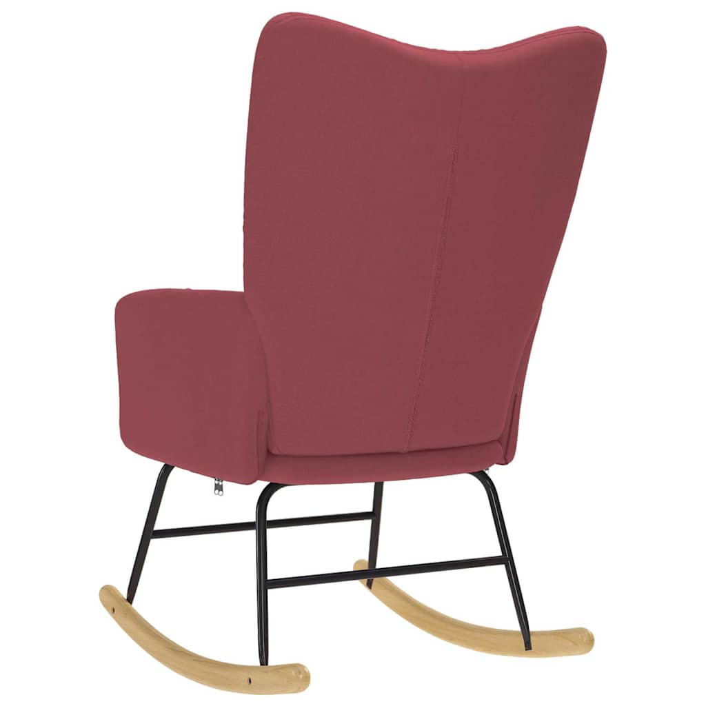 Chaise à bascule Rouge bordeaux Tissu - XIOS