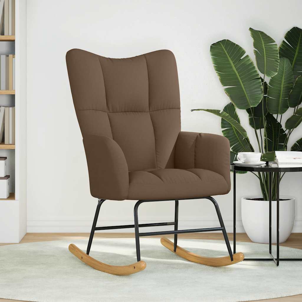 Chaise à bascule Marron Tissu - XIOS