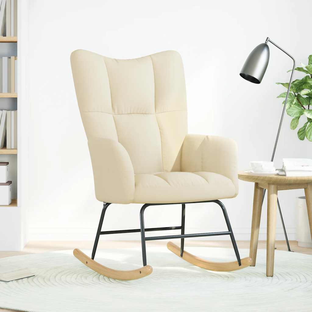 Chaise à bascule Crème Tissu - XIOS