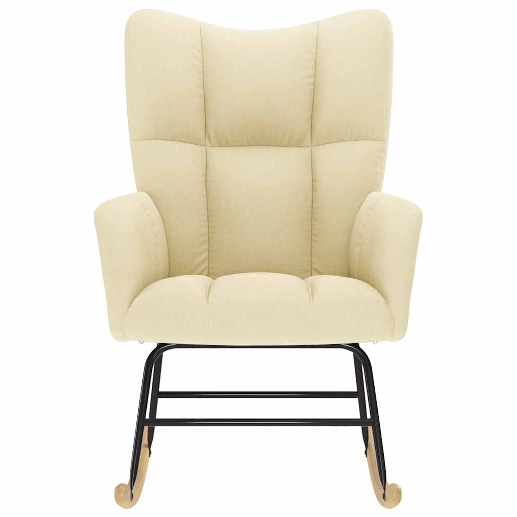 Chaise à bascule Crème Tissu - XIOS