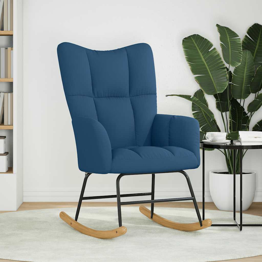 Chaise à bascule Bleu Tissu - XIOS