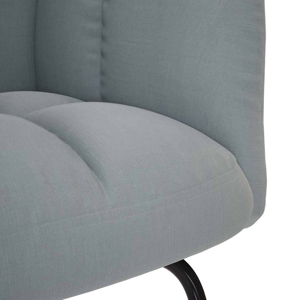 Chaise à bascule avec repose-pied Gris clair Tissu - XIOS