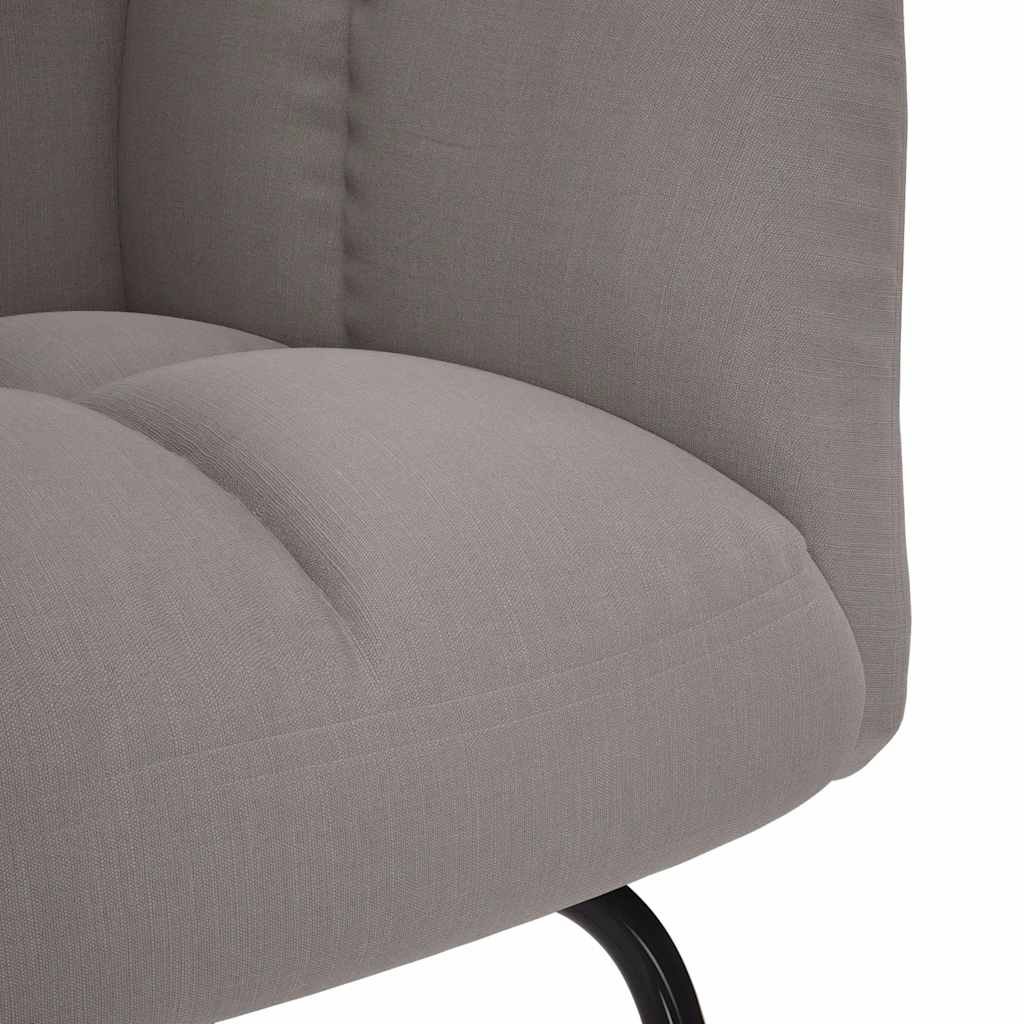 Chaise à bascule avec repose-pied Taupe Tissu