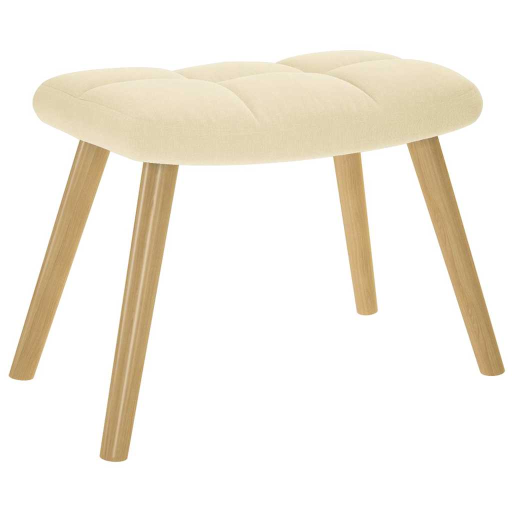 Chaise à bascule avec repose-pied Crème Tissu - XIOS