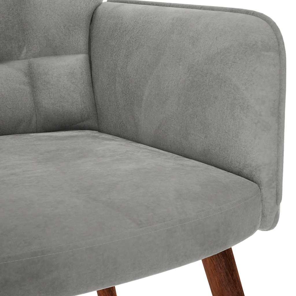 Chaise de relaxation Gris clair Velours - XIOS