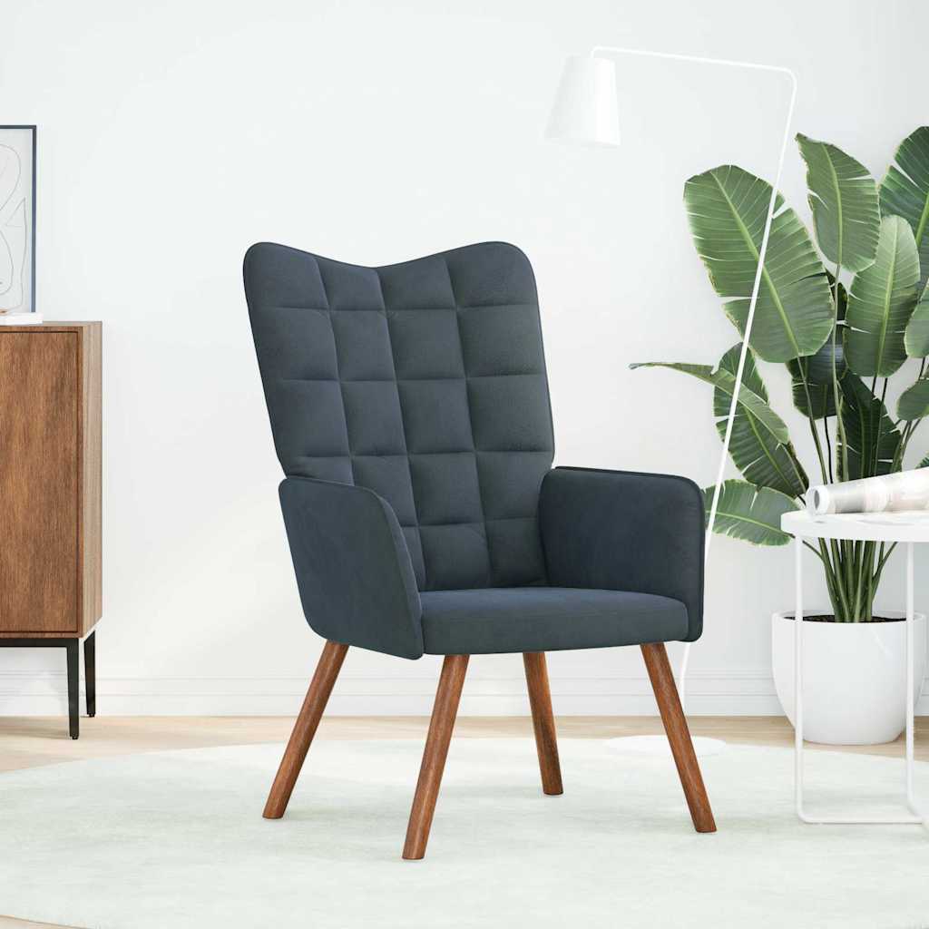 Chaise de relaxation Gris foncé Velours - XIOS