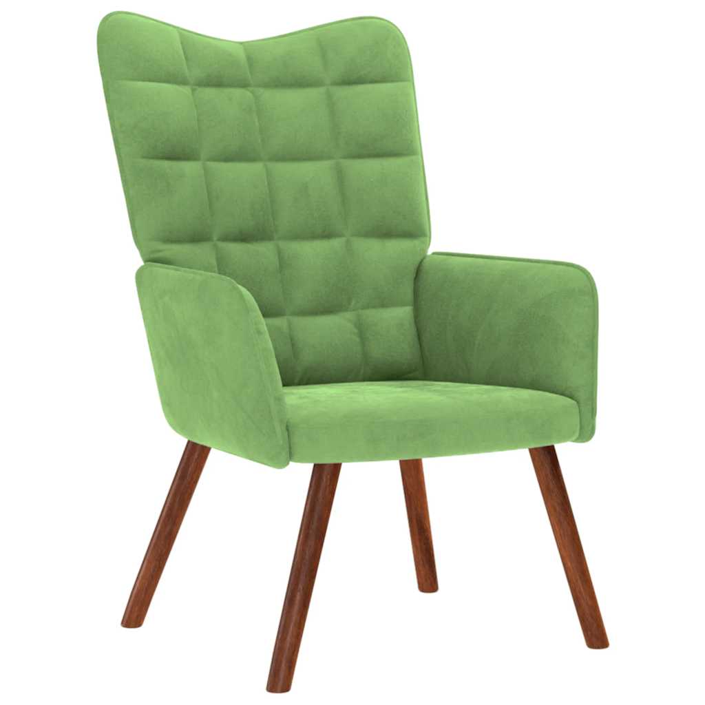 Chaise de relaxation Vert clair Velours - XIOS