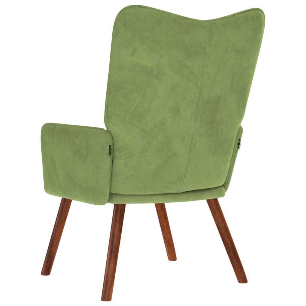 Chaise de relaxation Vert clair Velours - XIOS