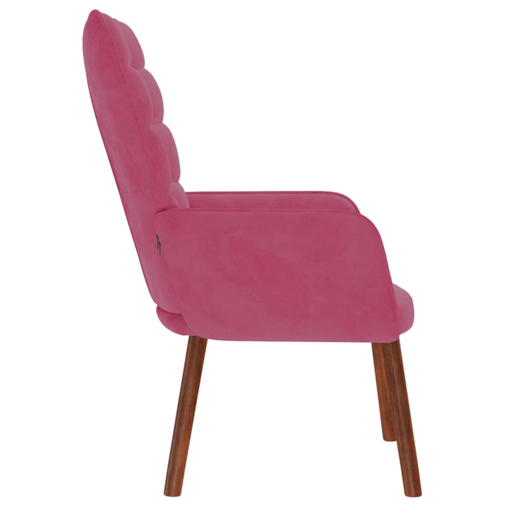 Chaise de relaxation Rouge bordeaux Velours - XIOS