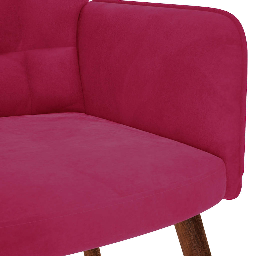 Chaise de relaxation Rouge bordeaux Velours - XIOS