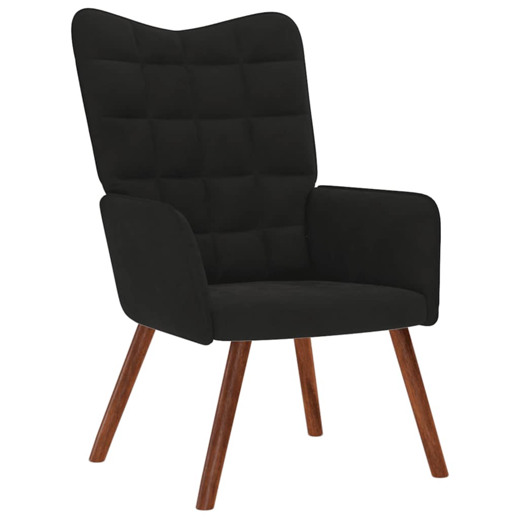 Chaise de relaxation Noir Velours - XIOS