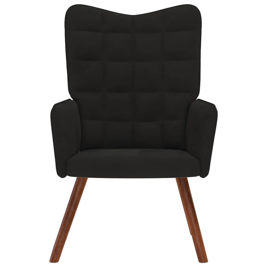 Chaise de relaxation Noir Velours - XIOS