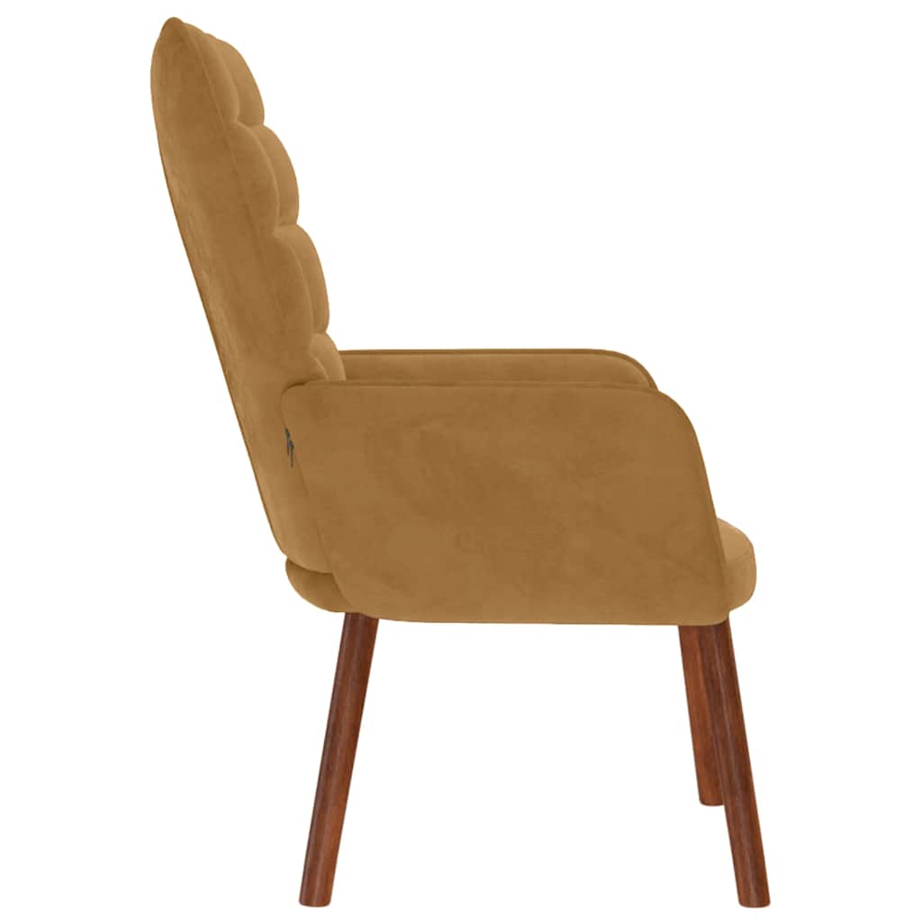 Chaise de relaxation Marron Velours - XIOS