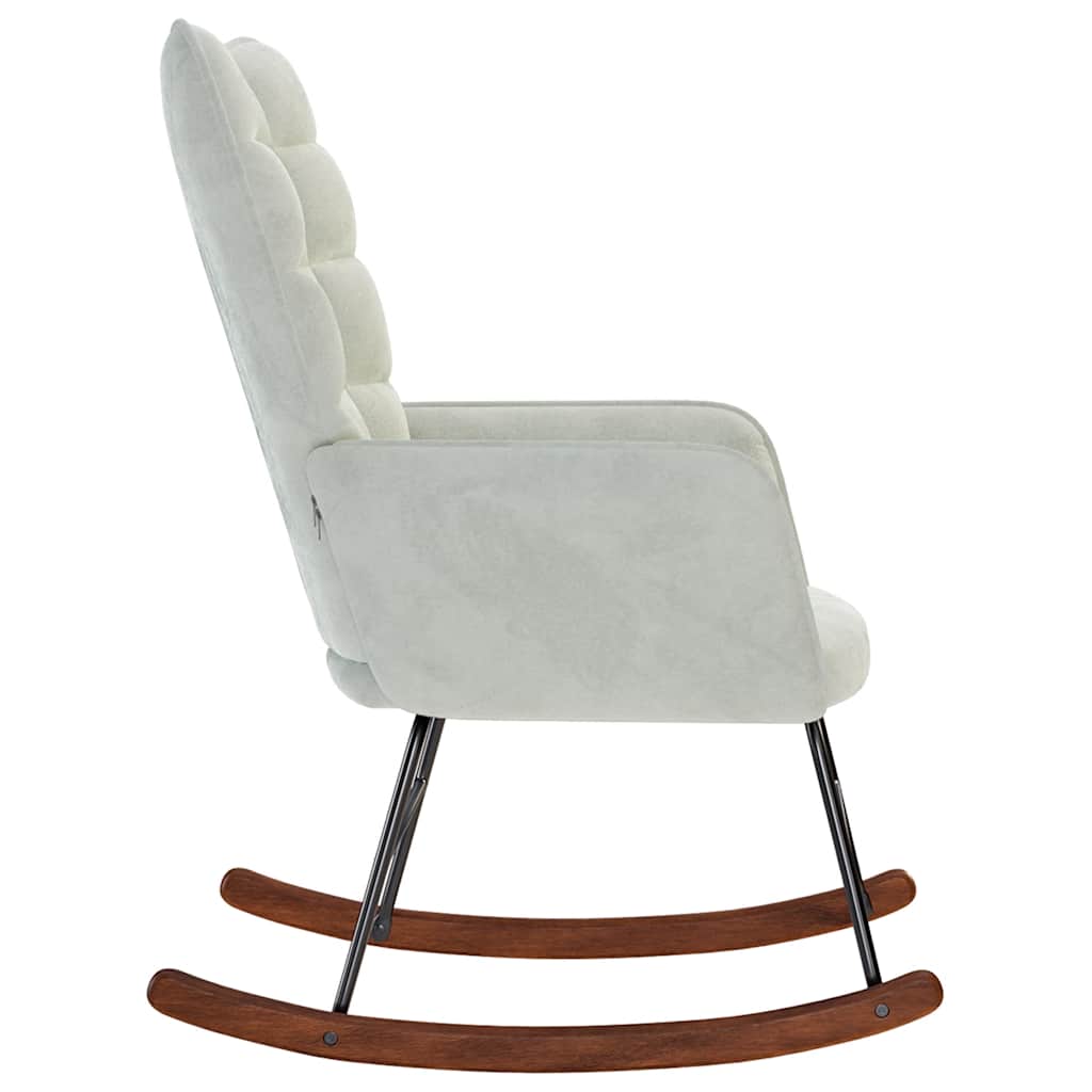 Chaise à bascule Gris clair Velours - XIOS