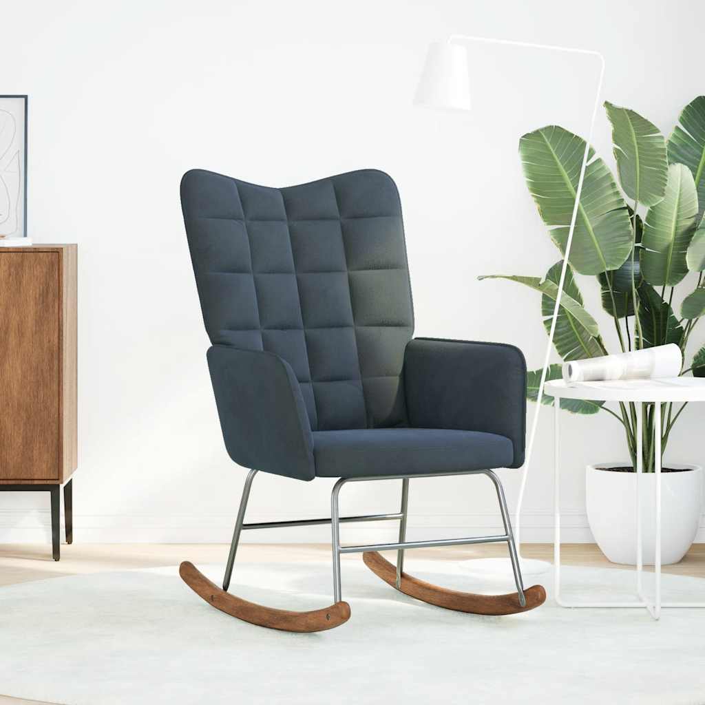 Chaise à bascule Gris foncé Velours - XIOS