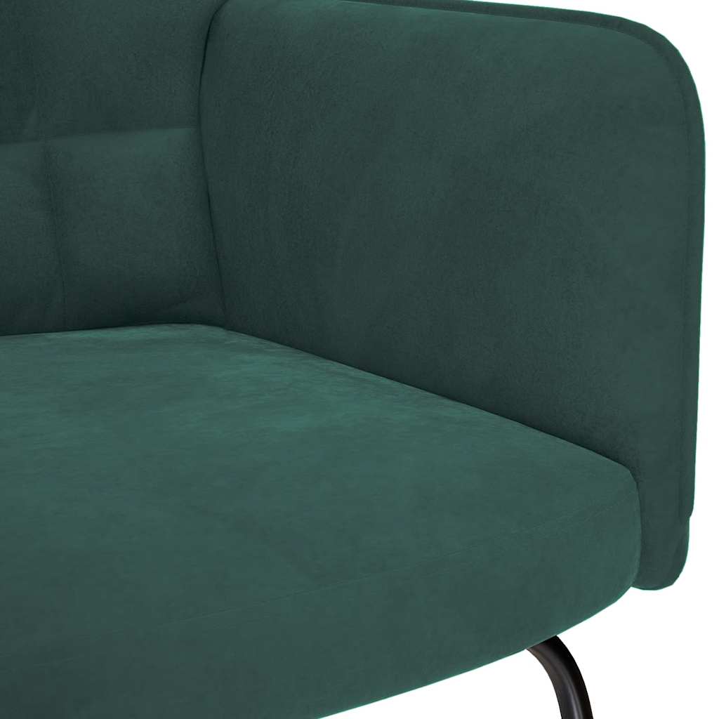 Chaise à bascule Vert foncé Velours - XIOS